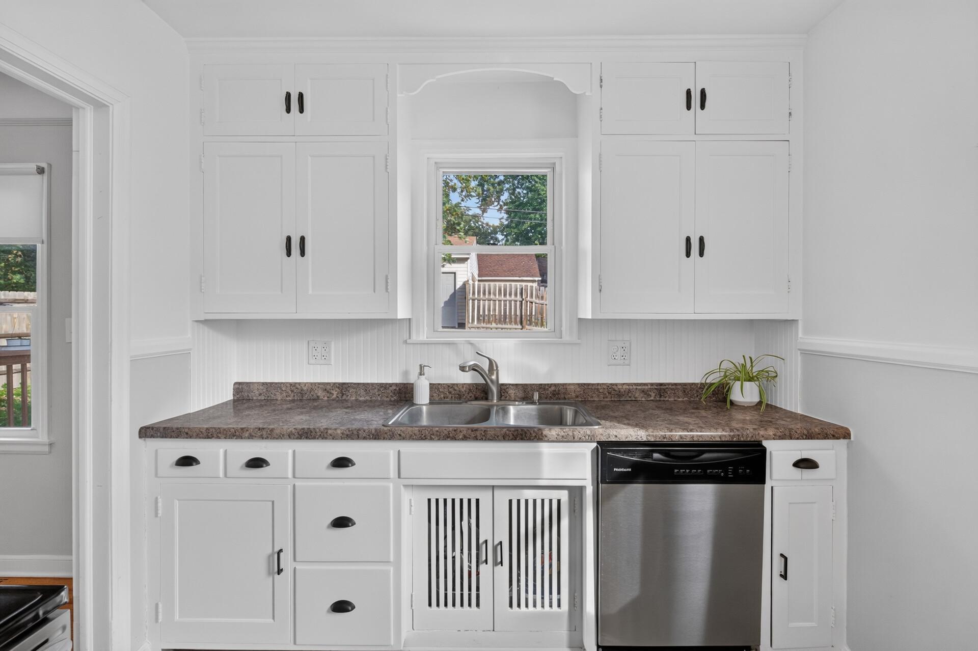 Do the dishes while looking out over your beautiful backyard