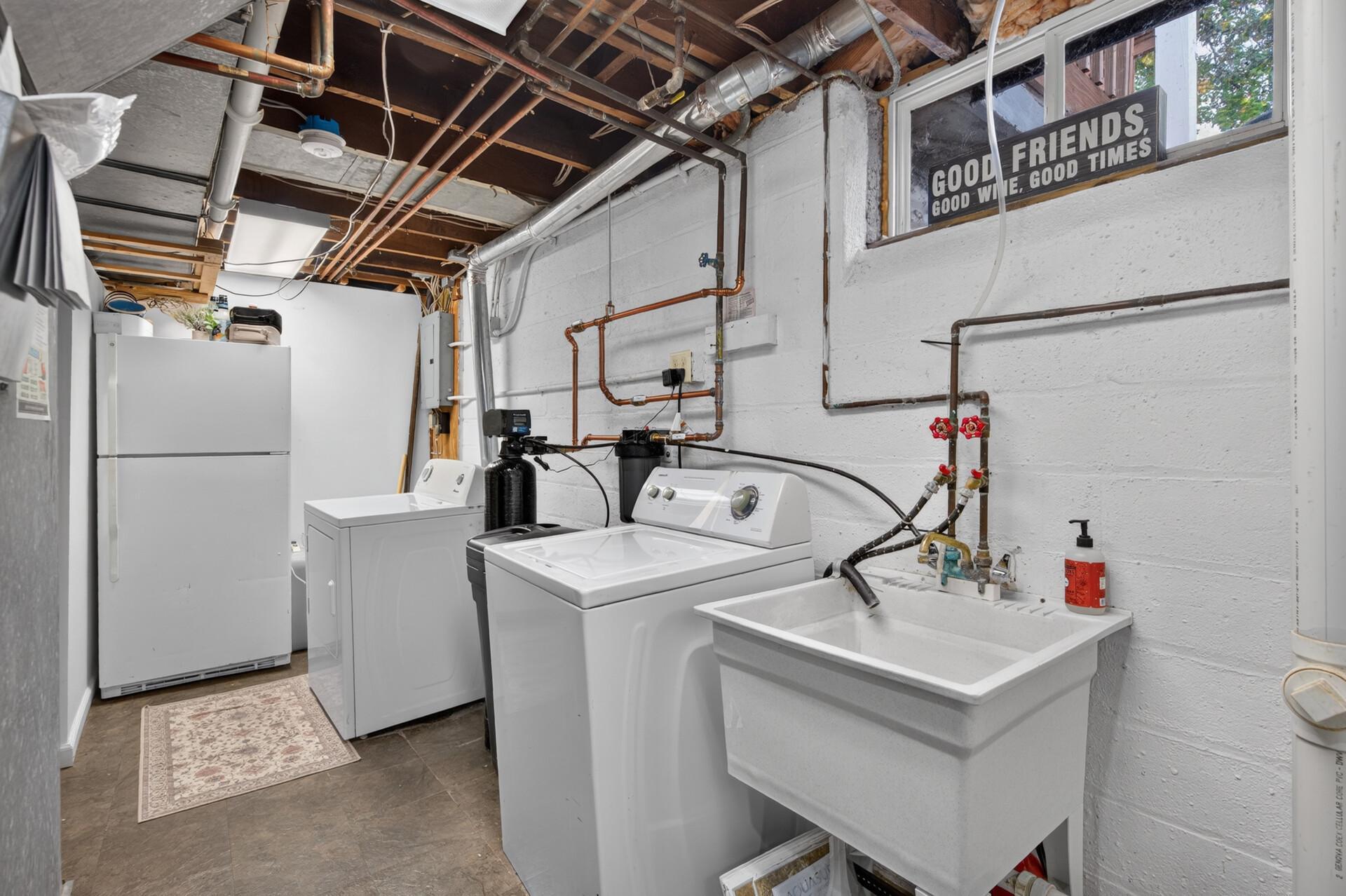 Laundry room in the lower level