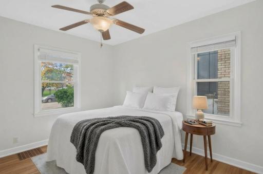First of two main level bedrooms - the perfect primary bedroom or guest space!