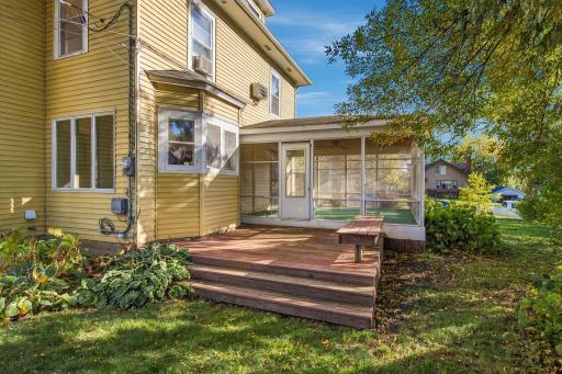Newer deck located off the 3 season porch to enjoy your morning cup of coffee!