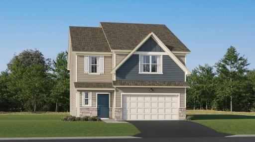 (Exterior rendering of similar home, actual home's finishes will vary.)