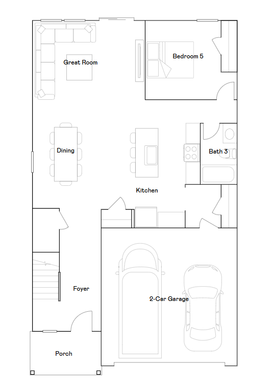 Copperleaf main level floorplan