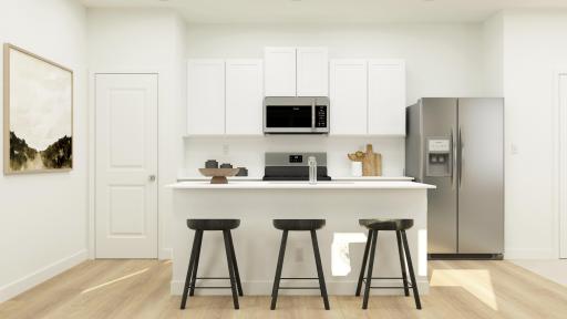 (All the following photos are interior renderings, actual home's finishes will vary.)