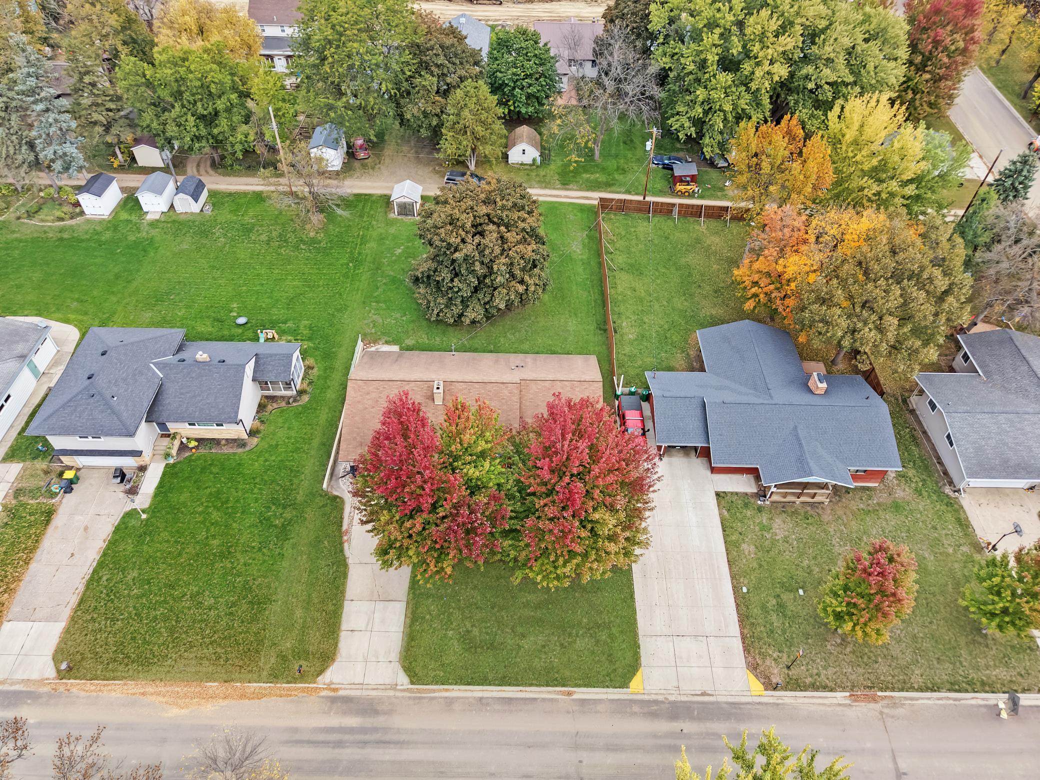 Ariel view of lot