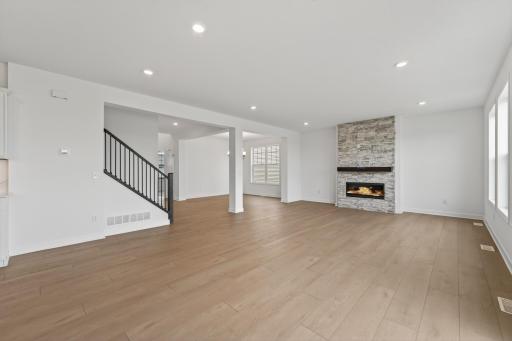 (Photo of a similar home, actual homes finished will vary) The formal dining room is just off the great room.