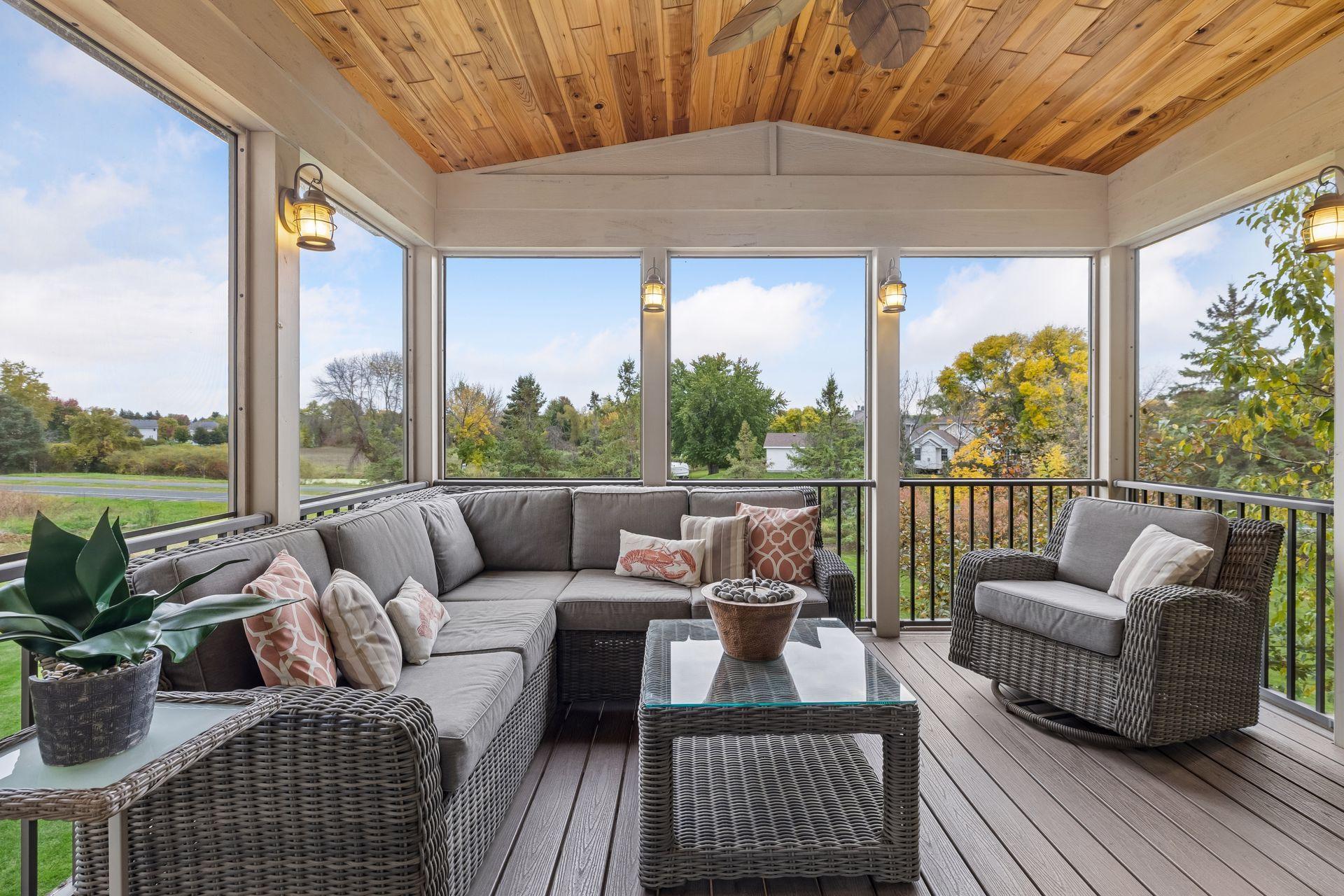 Porch to private backyard