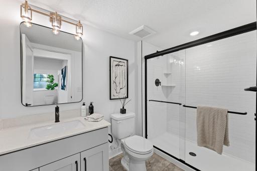 The lower level also features a full bathroom to simplify everyday living.