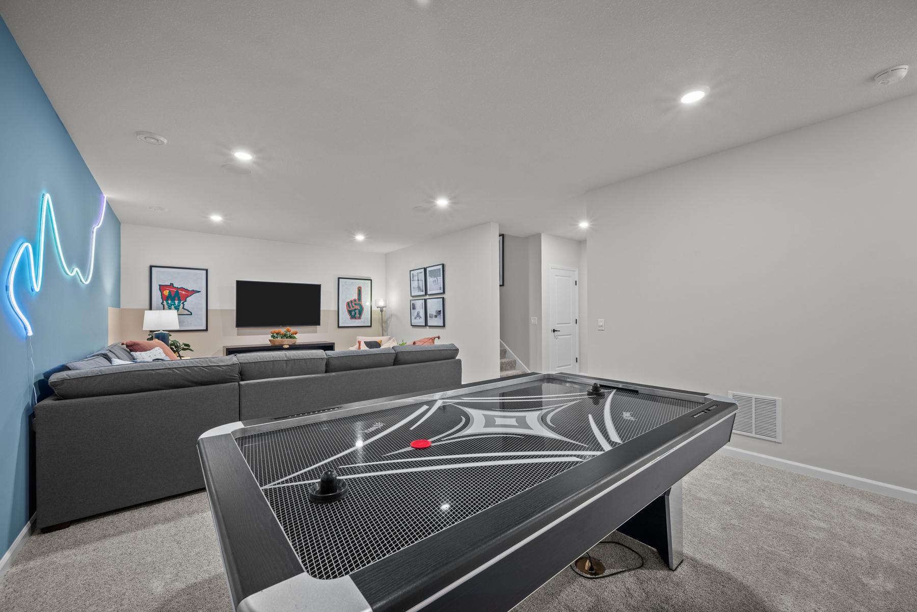 Finished Basement with Bedroom, Bath, Gameroom