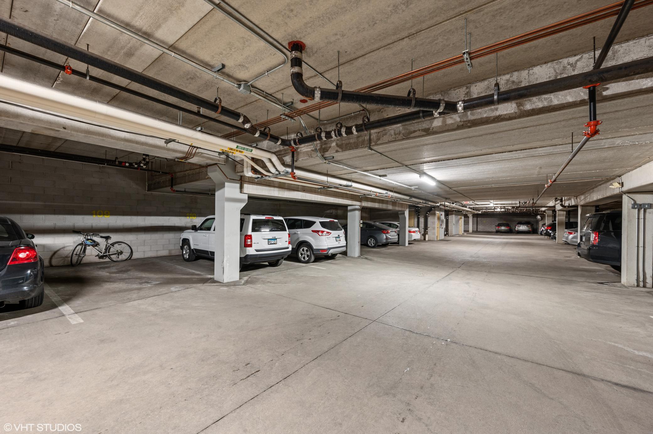 1 heated garage space included with sale