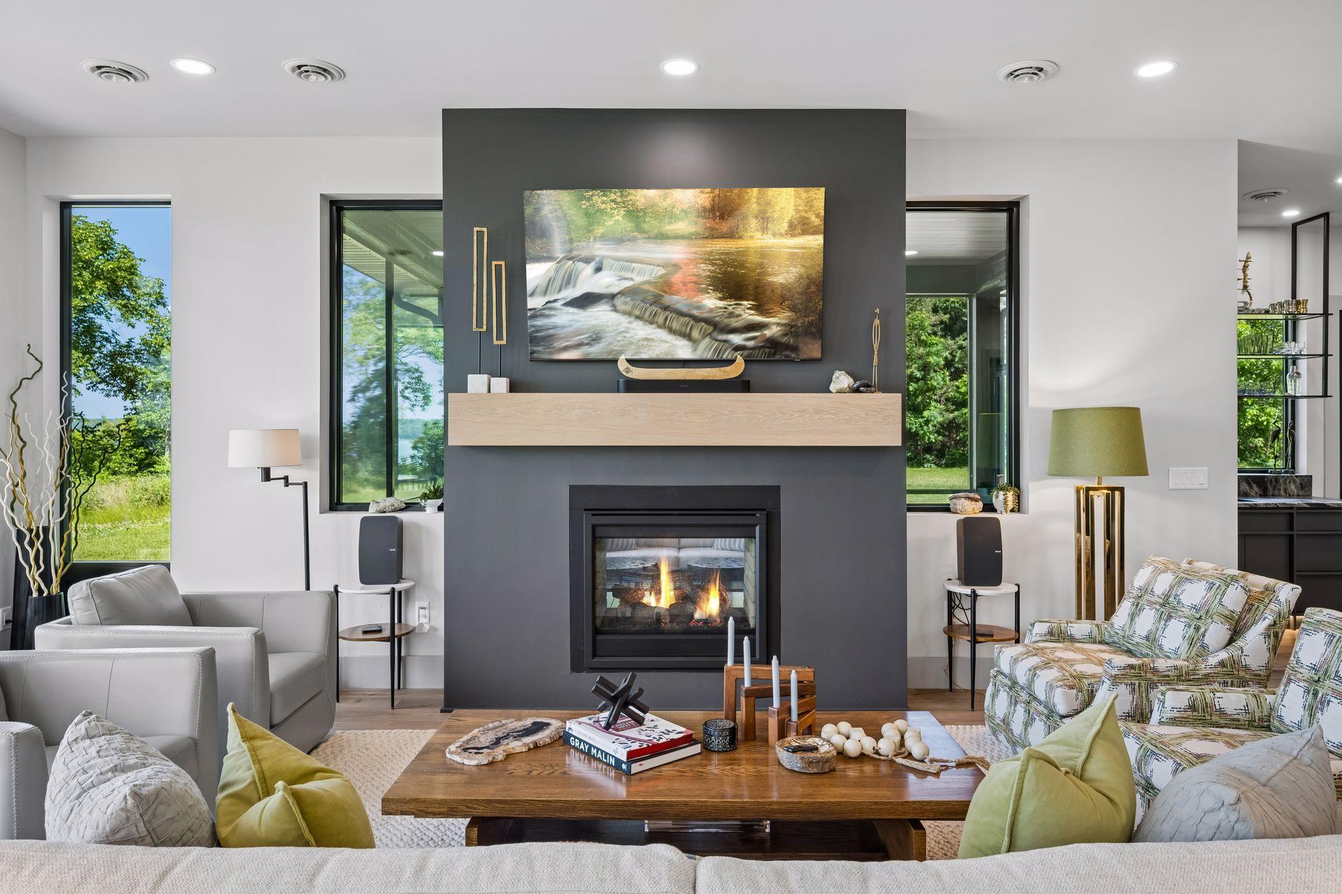Extensive bespoke custom cabinetry, built-ins and durable luxury vinyl plank flooring - functional for lake life, can be found throughout this custom built home.