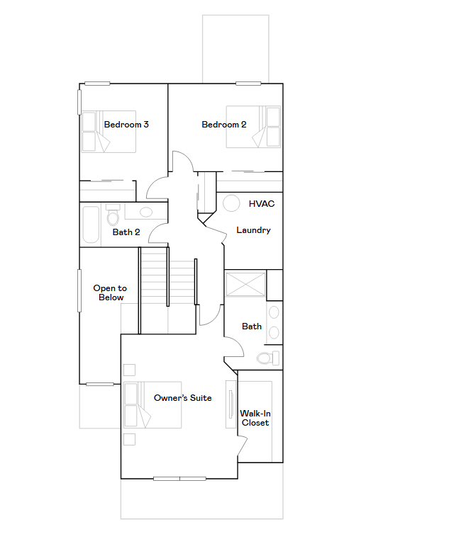 Raleigh upper level floorplan
