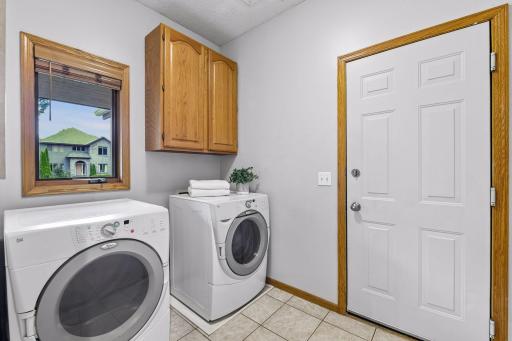 The convenient laundry room completes the main level.