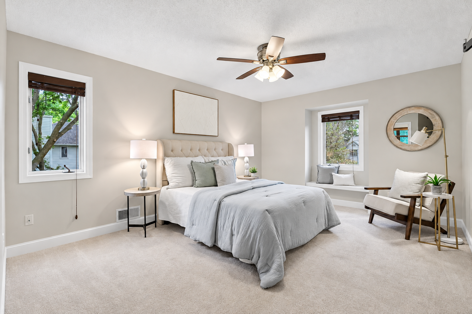 Photo has been digitally enhanced to show enameled trim work.