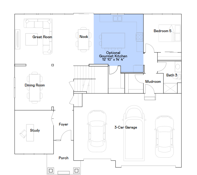 Itasca main level floorplan.