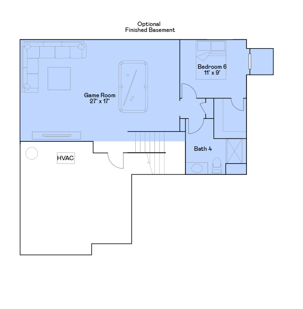 Lewis lower level floorplan