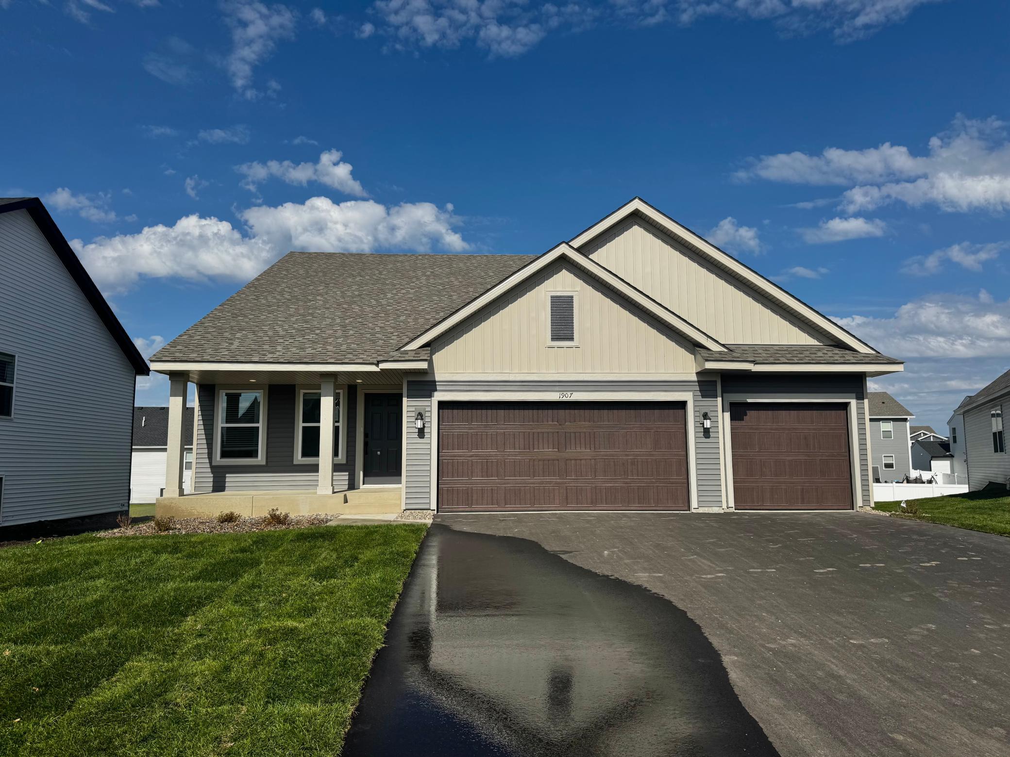 Welcome to 1907 Dogwood Ct! (Photo is of the actual home in progress.)
