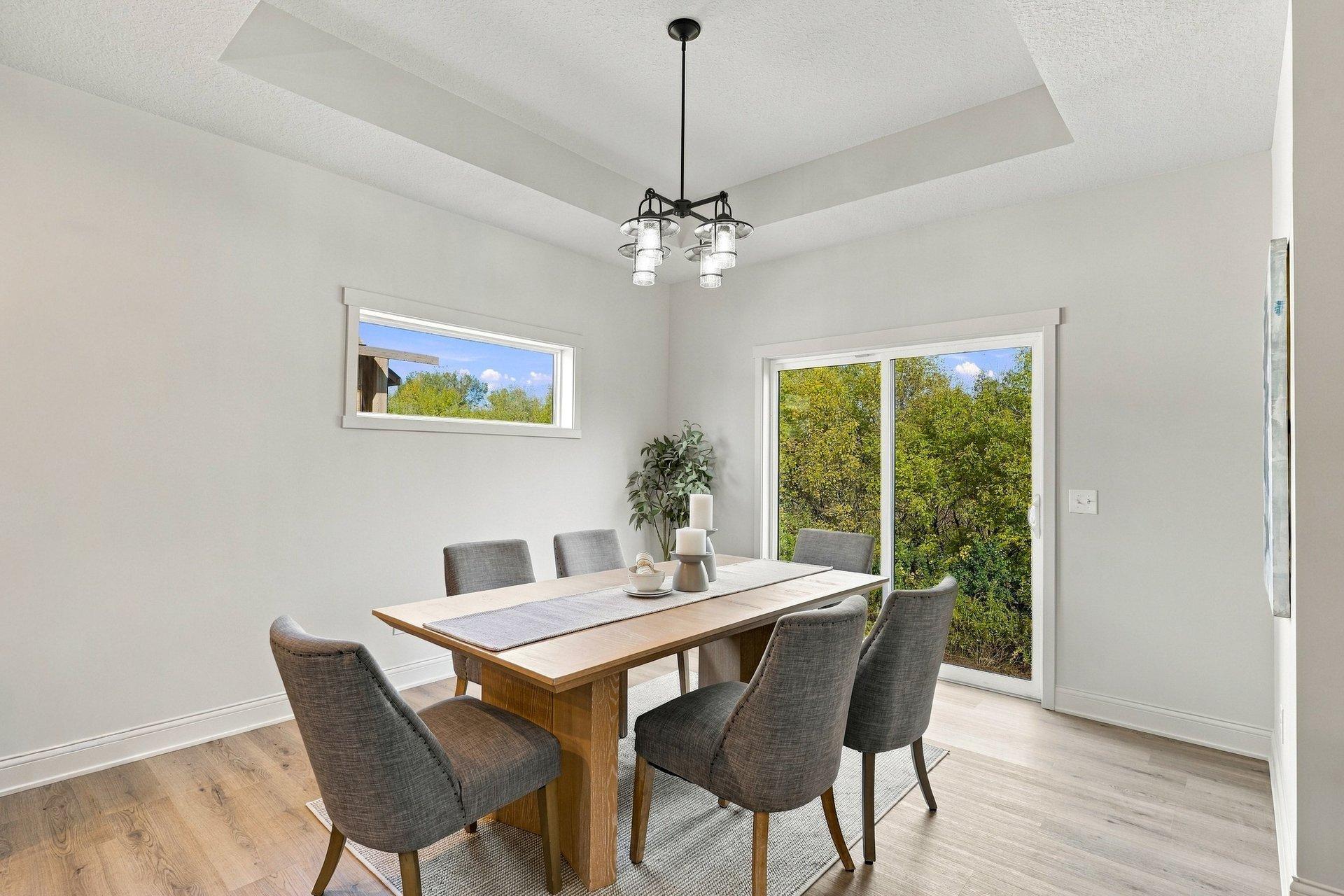 Dining w/ sliding door to future deck or porch