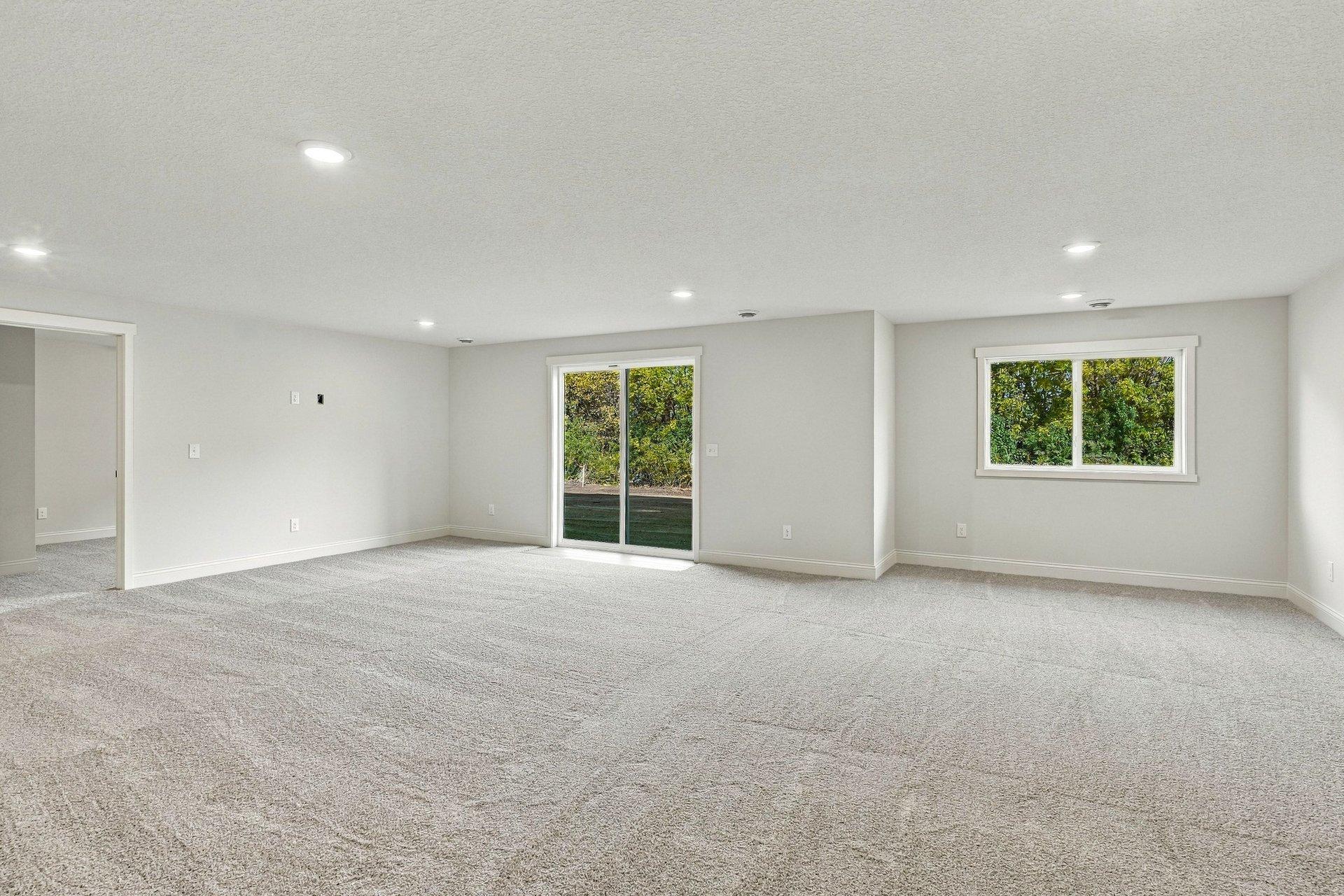 Basement family room & walk out