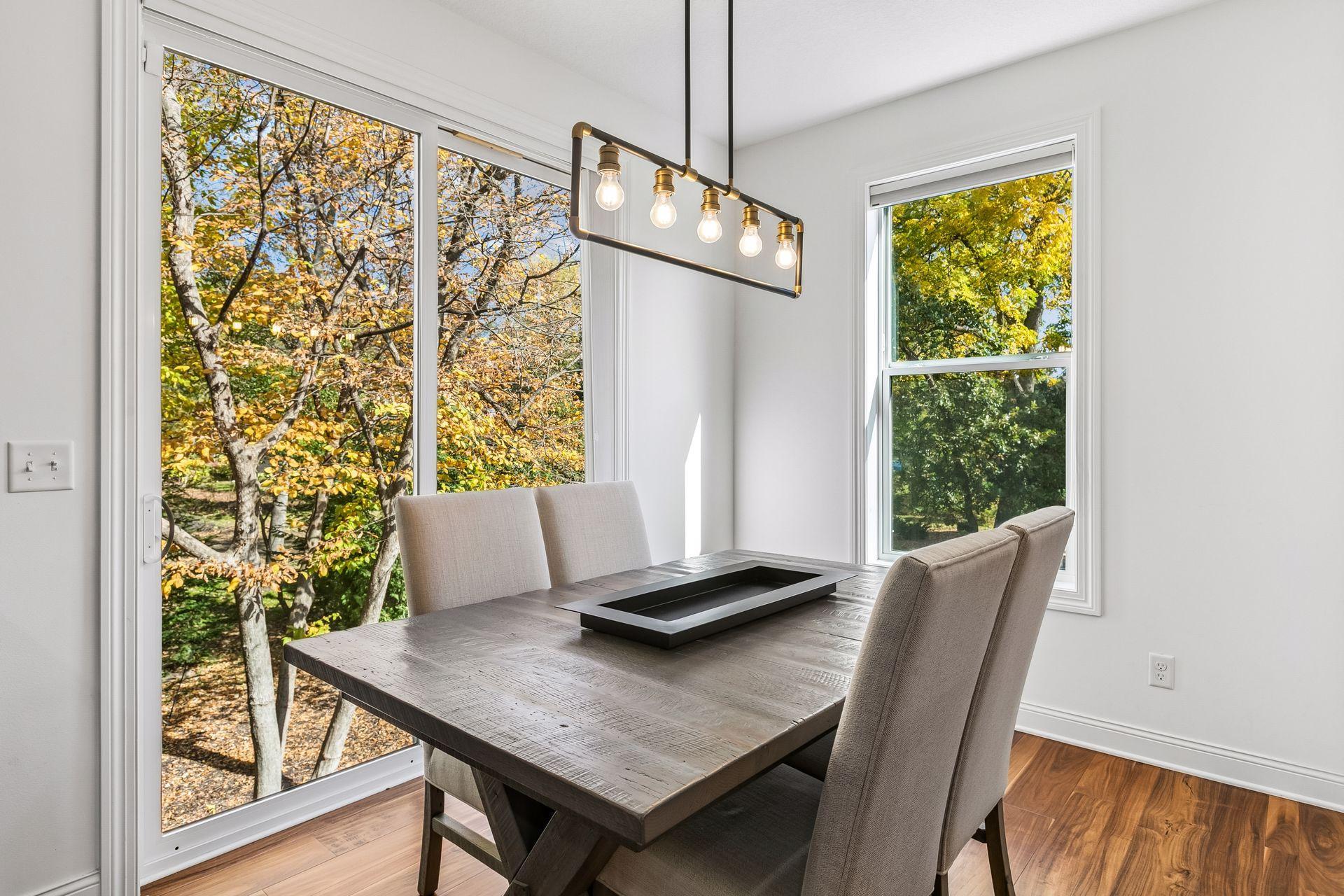 Inviting eat-in dining area offers convenient space for meals.