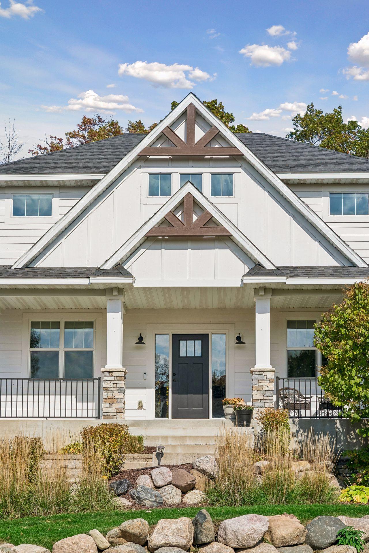 Thoughtful exterior detailing enhances the home’s curb appeal.