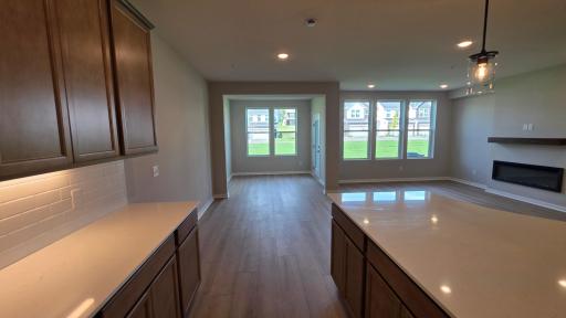 Chef-inspired kitchen featuring ample storage, extensive counter space, and under-cabinet lighting. (actual home)