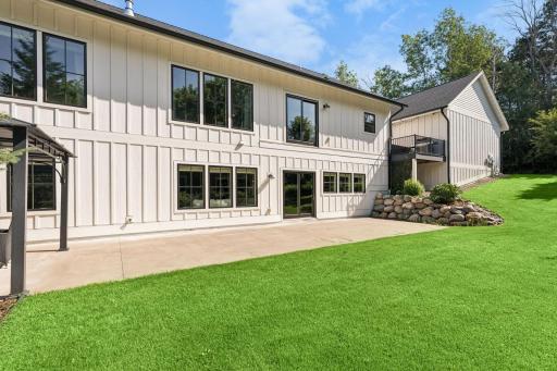 large patio for future hot tub or fire pit