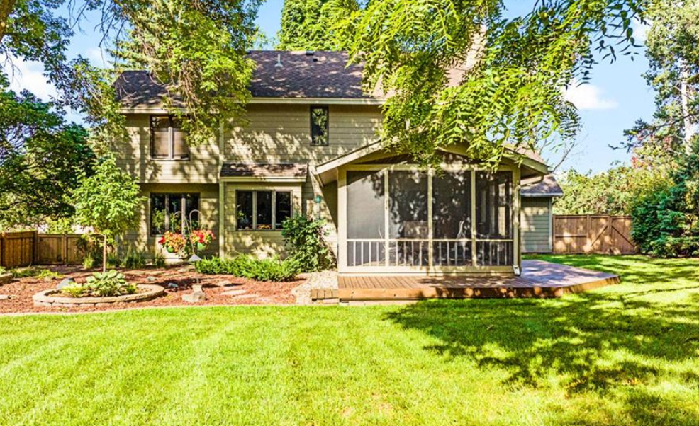 Landscaped private back yard