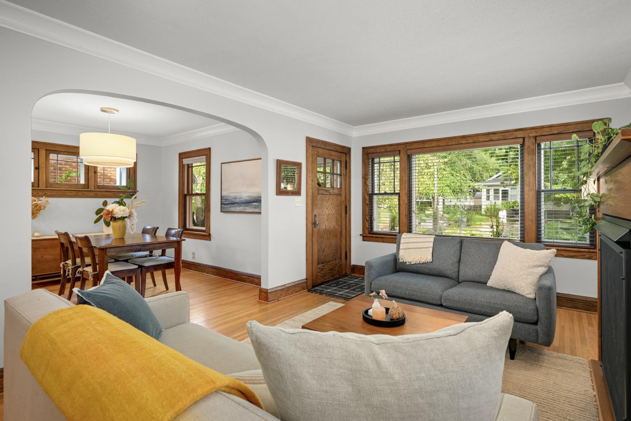 Dining room and living room