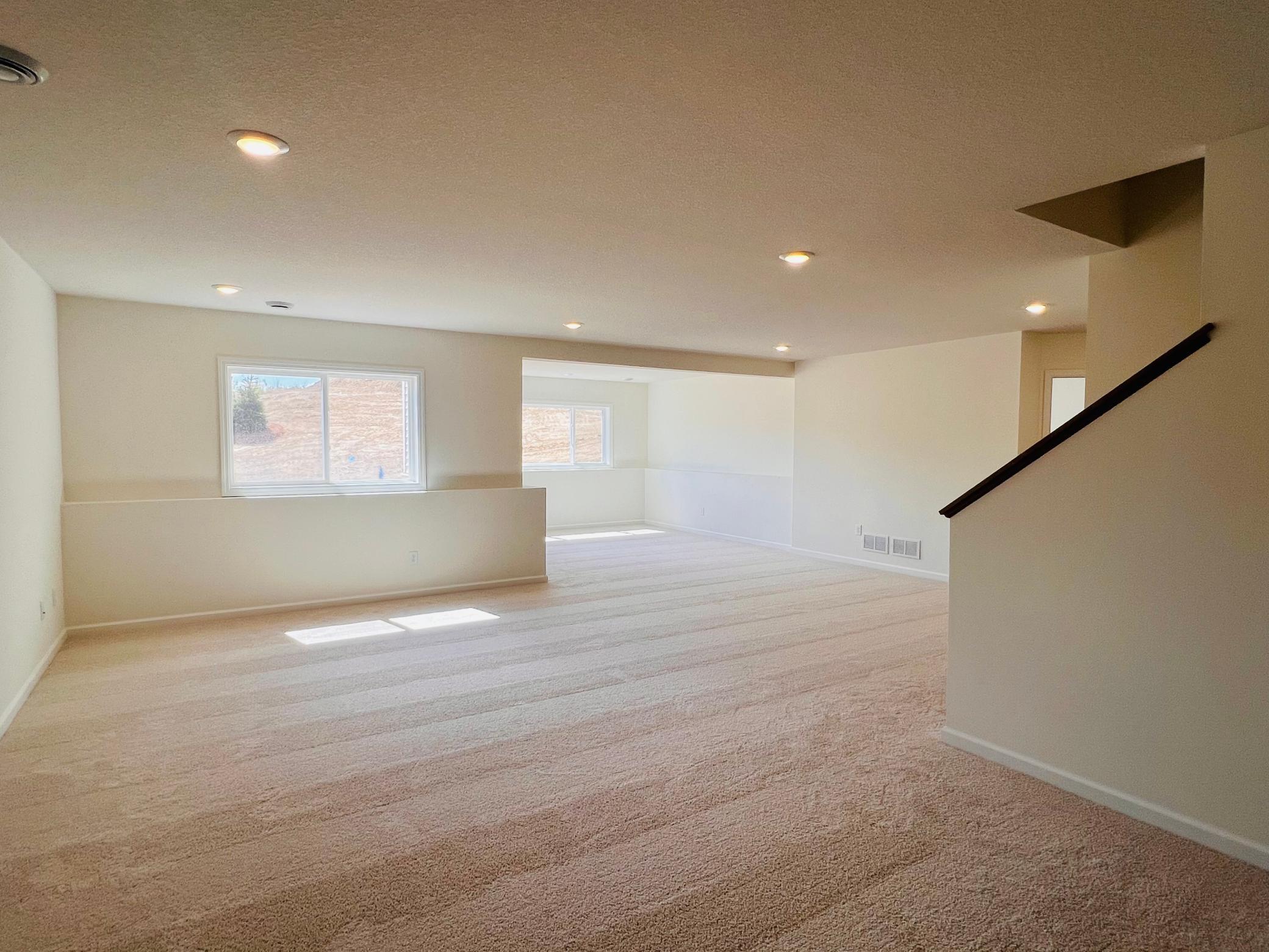 Basement huge open fun space with tons of natural lighting. Your Imagination can run wild in this many spaces in the basement. All Pictures are for Illustration Only.