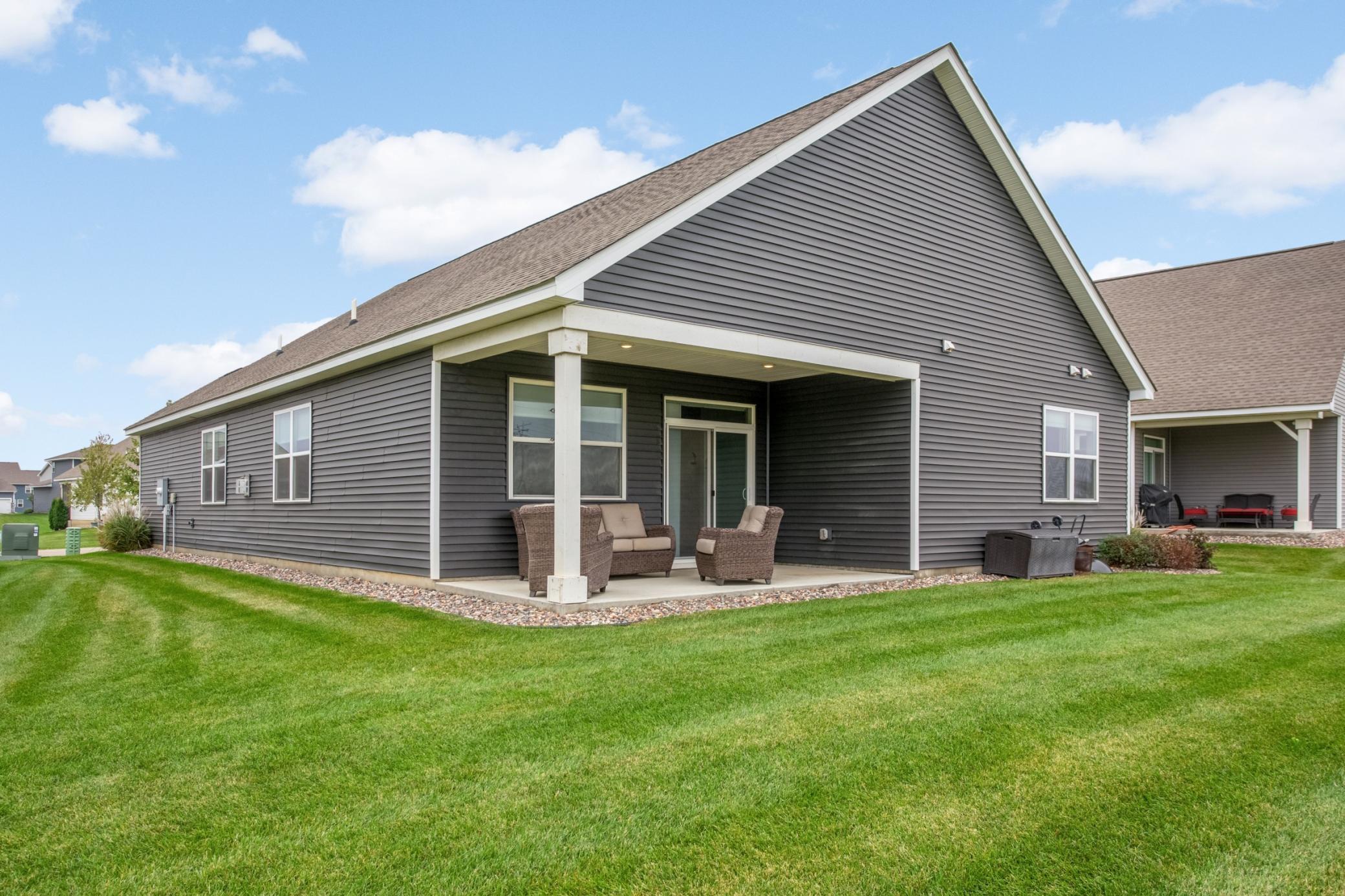 You will appreciate the covered patio!