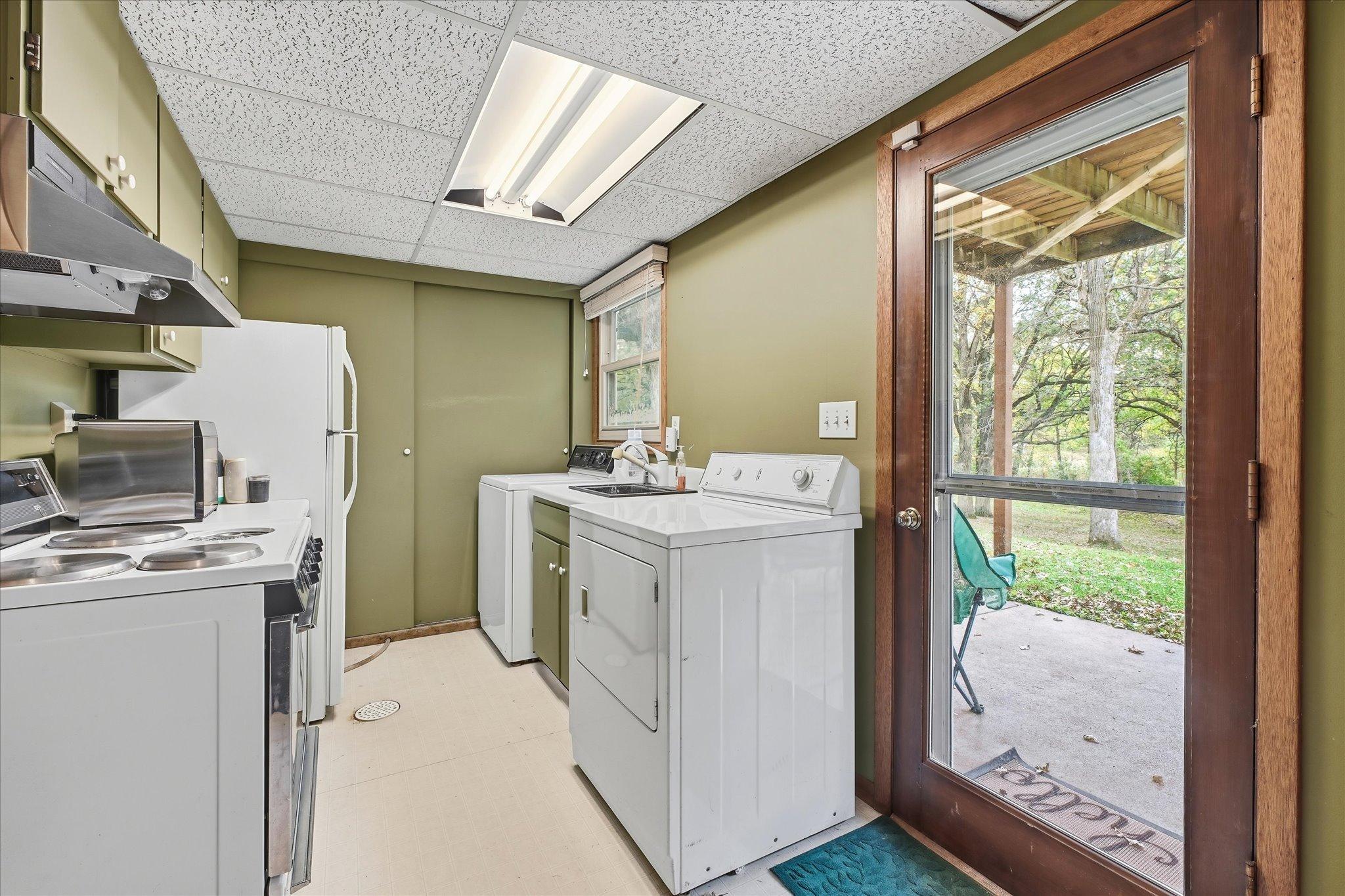 With direct access to both the backyard and garage, this setup could be ideal for a renter or extended living arrangement, offering added flexibility and privacy.