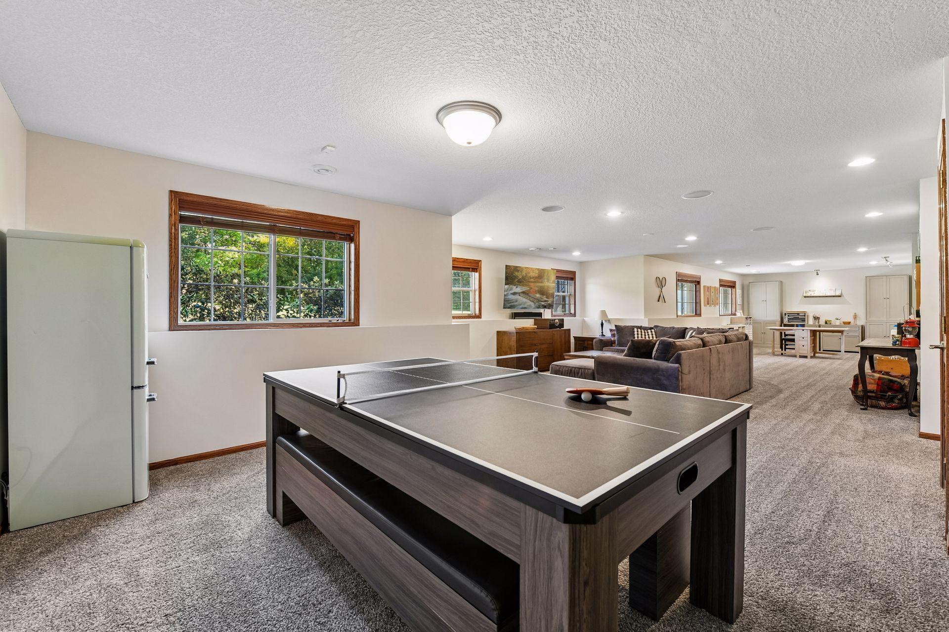 There is even room for your game or ping-pong table.