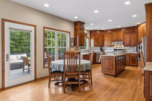 Designed for connection and comfort, the eat-in kitchen is the perfect spot for everything from pancakes to pasta dinners.