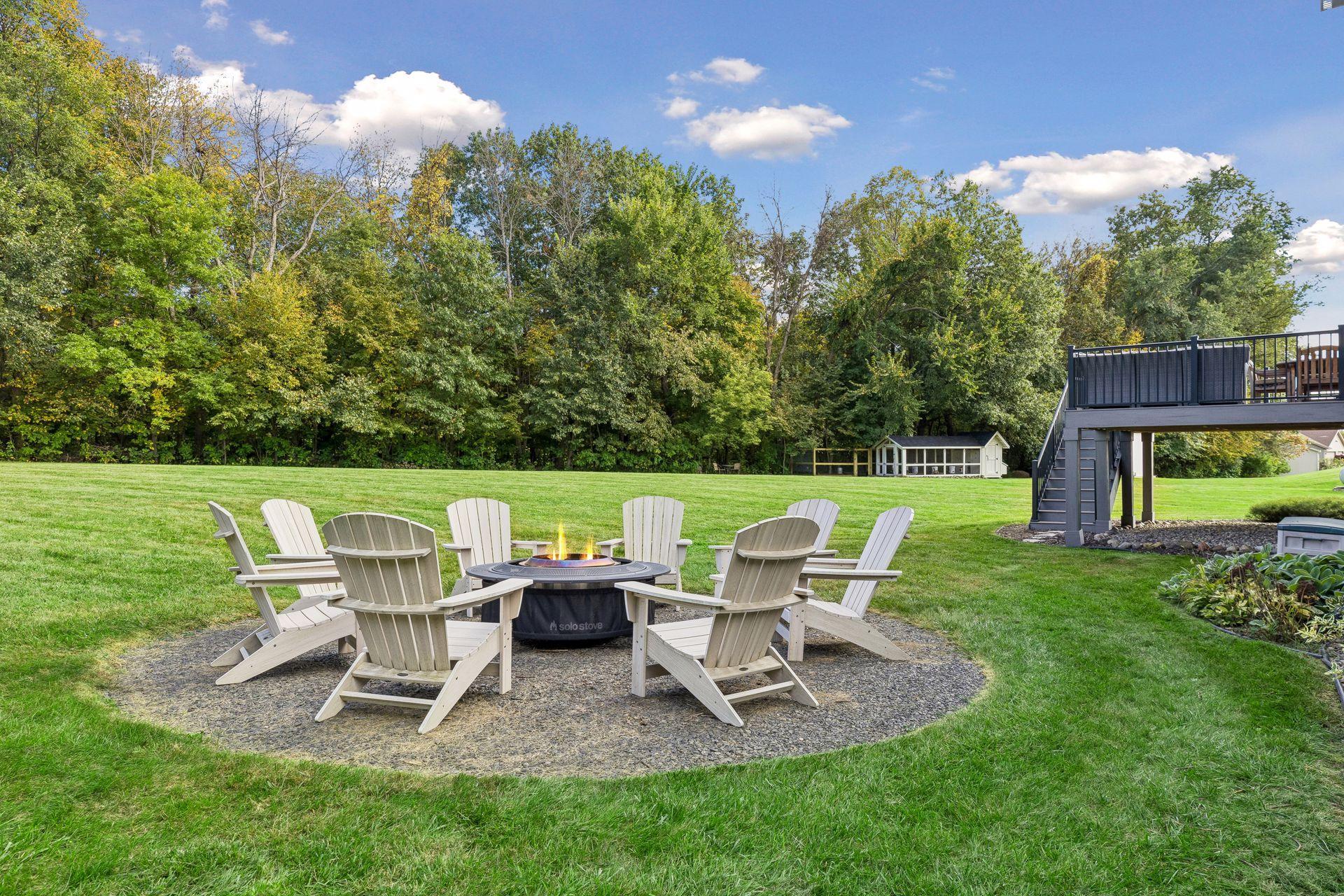 Gather around the campfire and enjoy crisp autumn evenings.