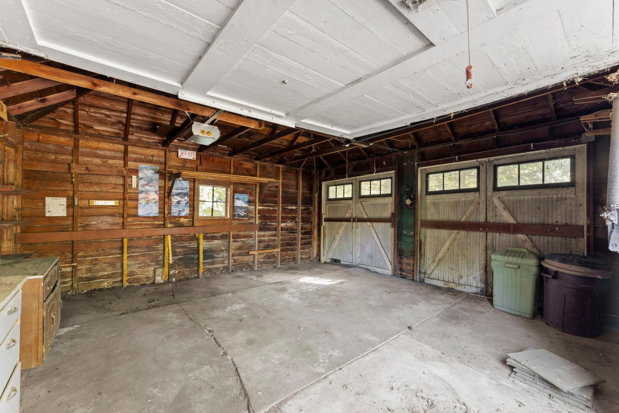 Interior of Carriage House Room for Parking 1 Car