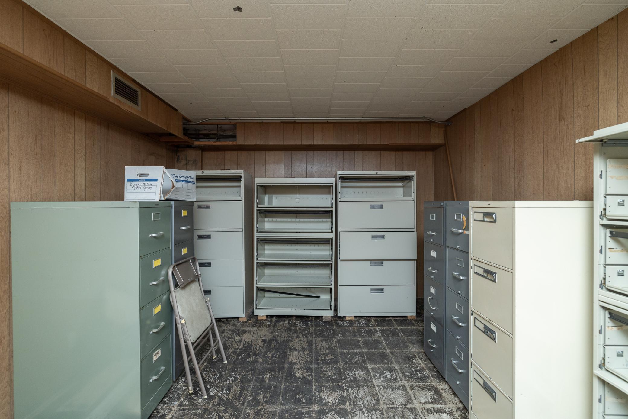 Former Office Space in Lower Level Now Being Used for Storage