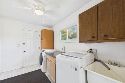 Main-level laundry room for added convenience and accessibility.