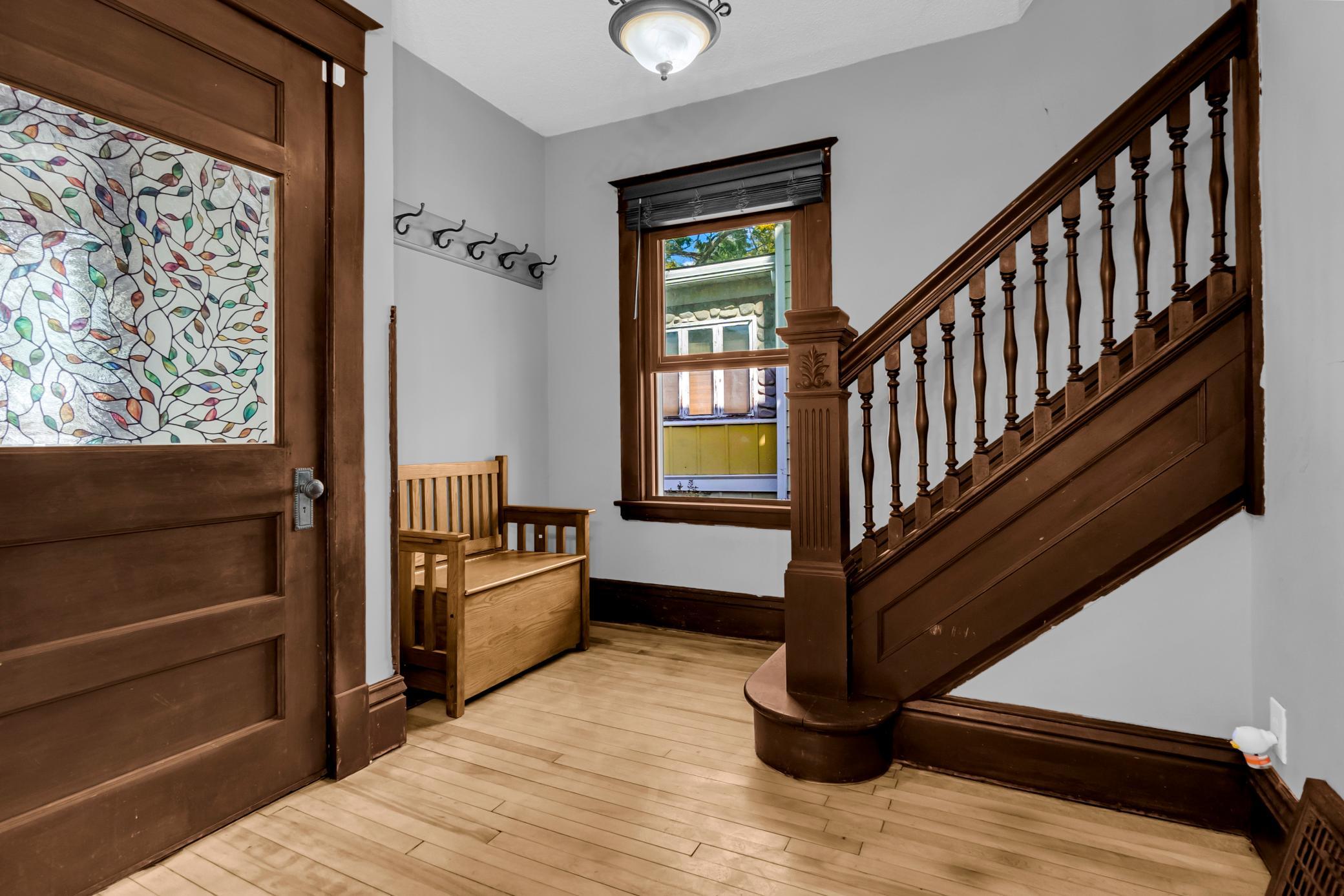 Beautiful woodwork in foyer