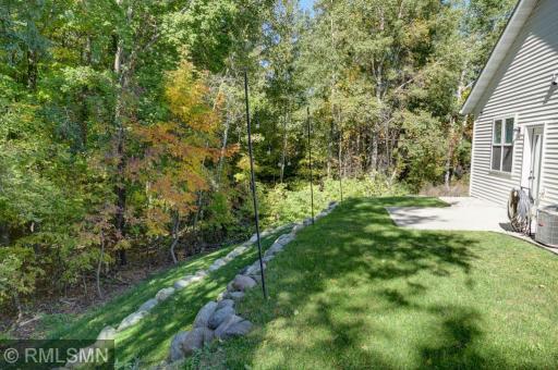 Recently constructed retaining wall to prevent erosion.