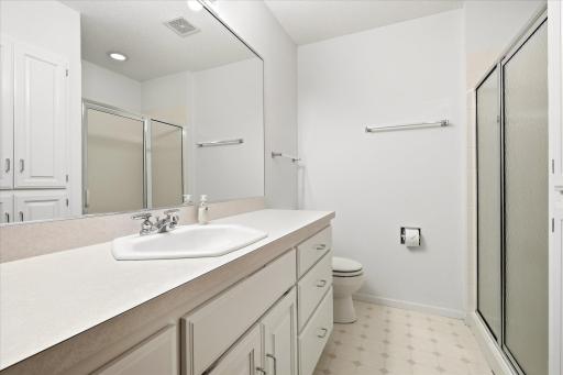 Well-appointed full bathroom located on the lower level for everyday living!