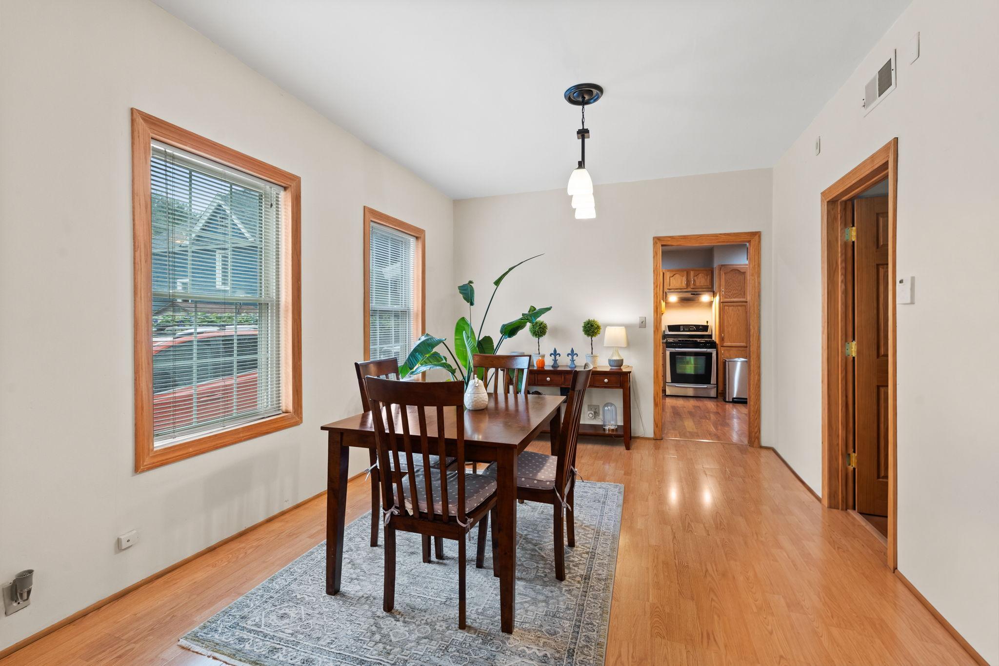 Spacious dining area. All newer windows in home