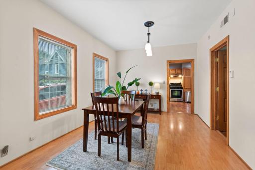 Spacious dining area. All newer windows in home