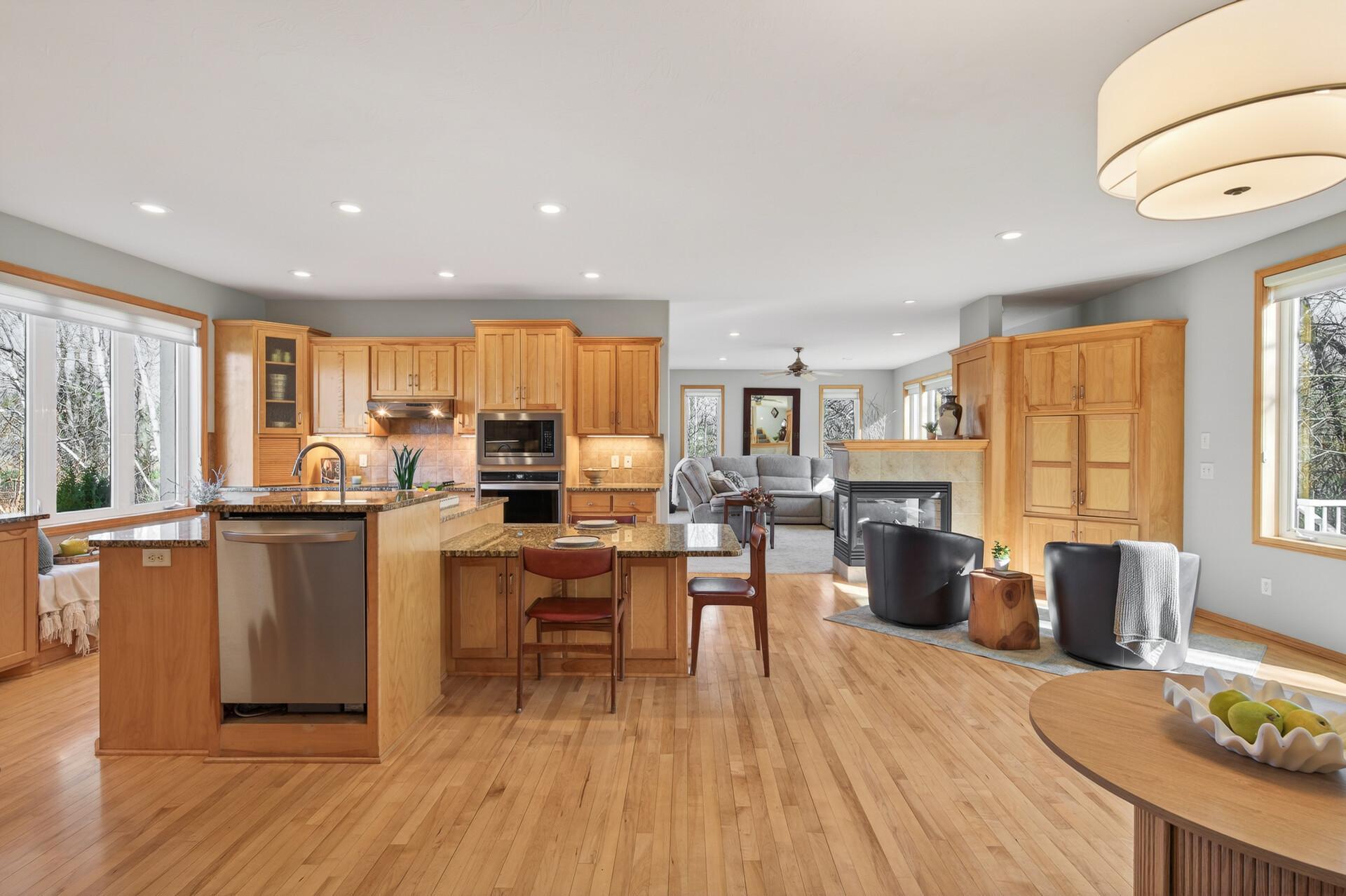 Huge Maple Kitchen & Hardwood Floors