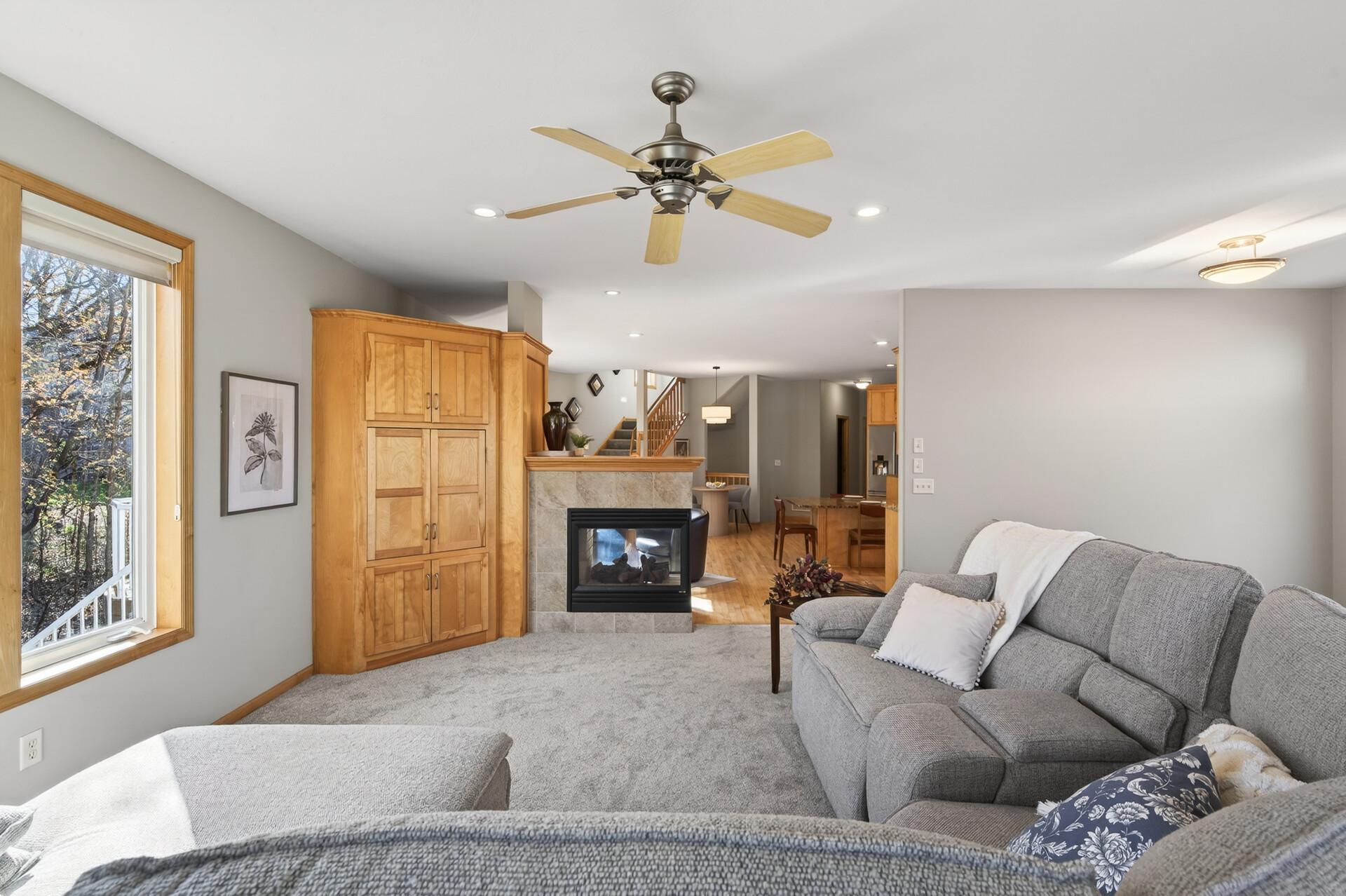 Fireplace with built-ins!