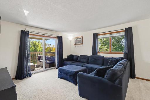Living Room with beautiful scenic views from balcony and large windows