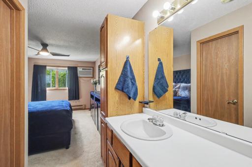 His and Hers Primary Bedroom Vanity and Sink