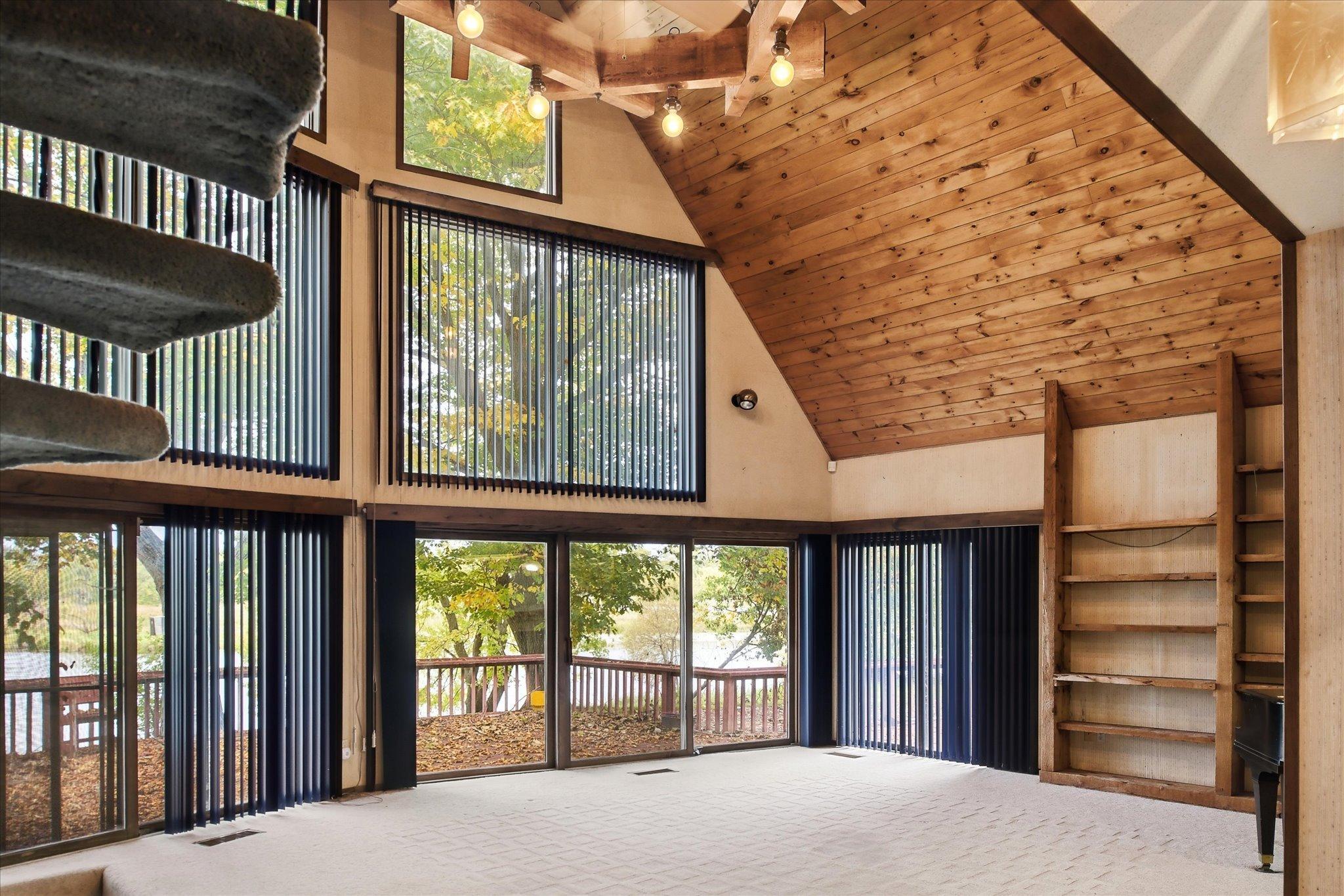 Vaulted living room ceiling