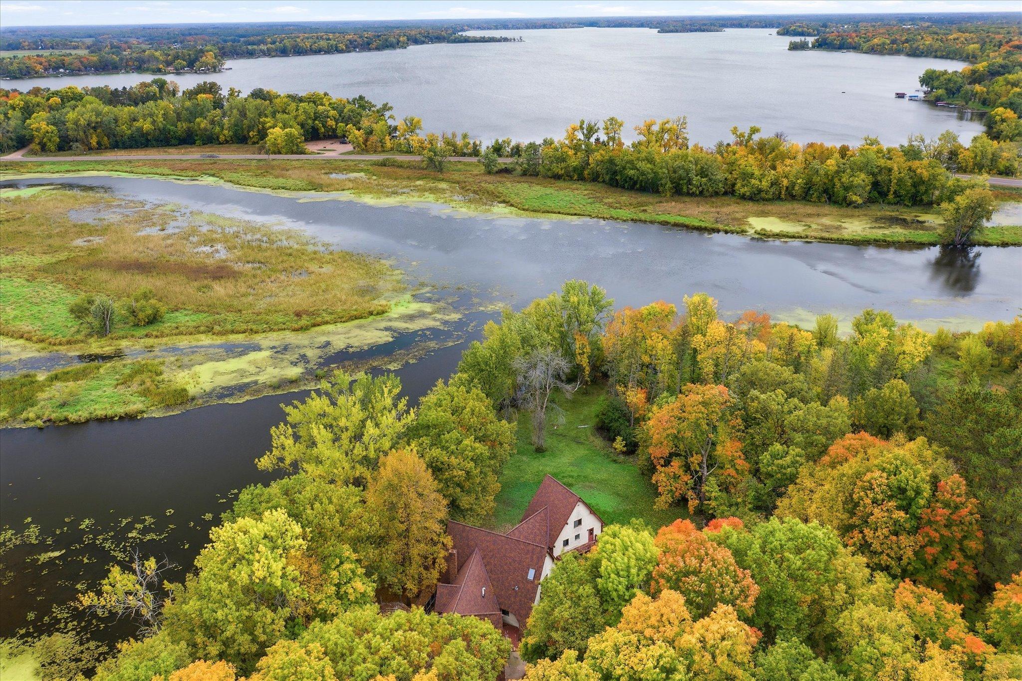 Overhead view of the property