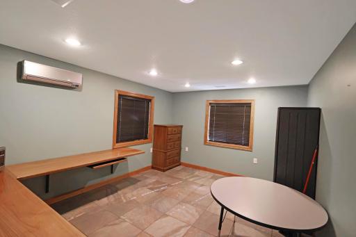 The office space within the shop has its own mini split for separate heating and cooling from the rest of the shop.