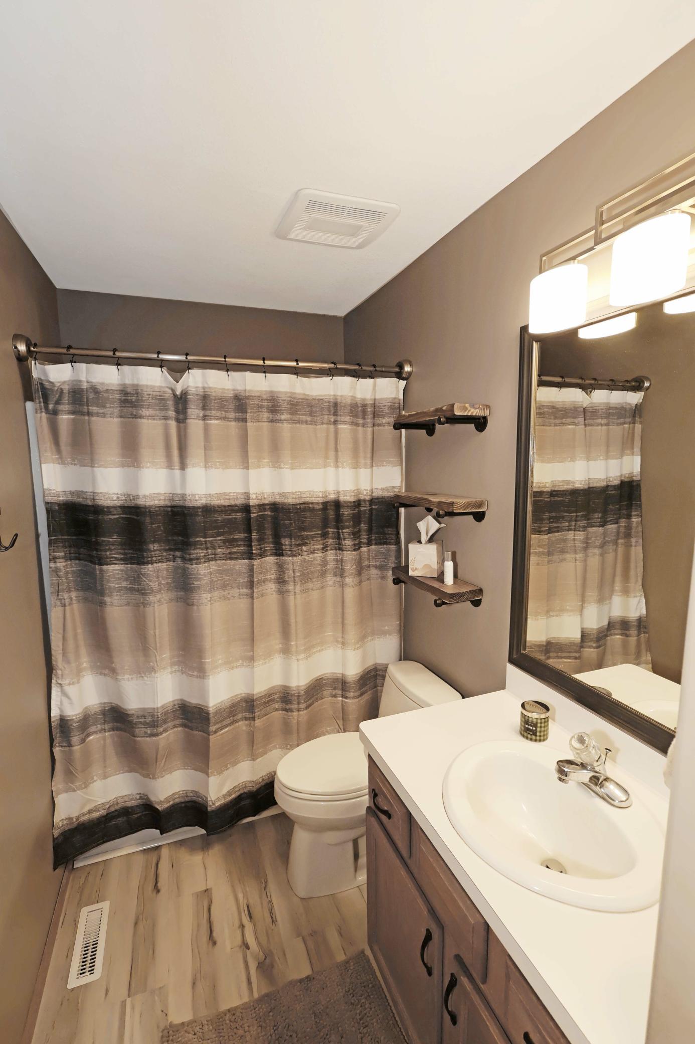 Updated full bathroom in the upper level.